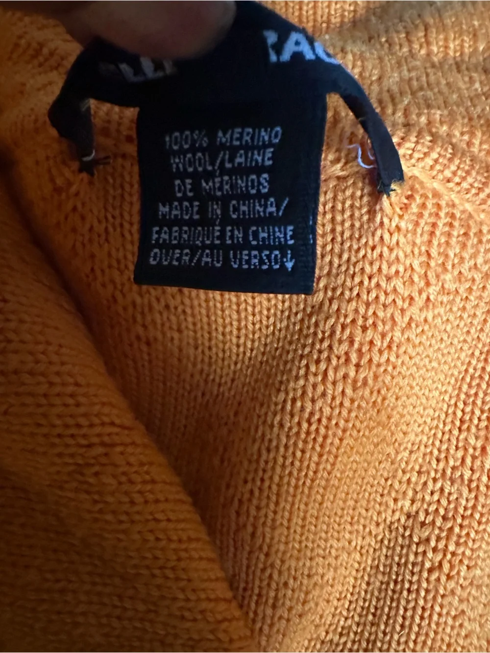 Ellen Tracy Bright Orange Knit Sweater - Picture 6 of 6